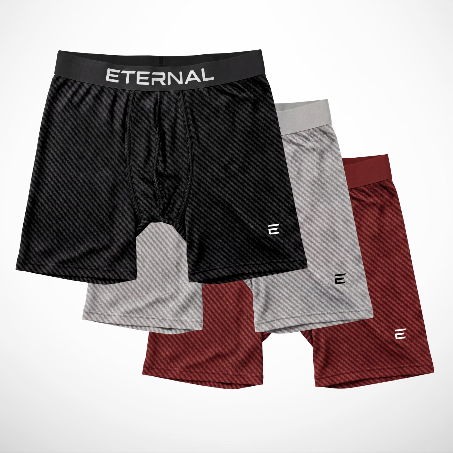 3-Pack Men’s Carbon Bamboo Boxer Briefs
